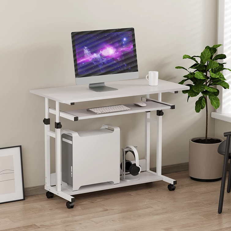 Portable office deals desk on wheels